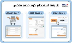 طريقة استخدام كود خصم ماكس W8R خطوة بخطوة